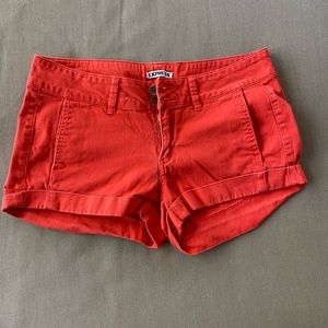 Express Orange Cotton shorts